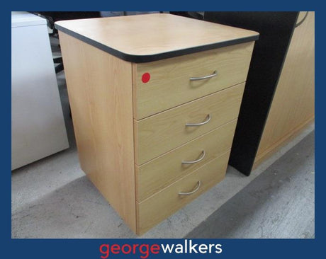 PR6244  Light Tawa  Melteca 4 Drawer Mobile - George Walkers Office Furniture Megastore