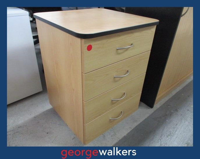 PR6244  Light Tawa  Melteca 4 Drawer Mobile - George Walkers Office Furniture Megastore