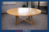 PR5789  Woodgrain  Round Meeting Table - George Walkers Office Furniture Megastore