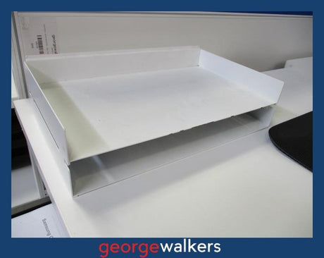 PR6281  White  Metal Double Tier Office Chair - George Walkers Office Furniture Megastore