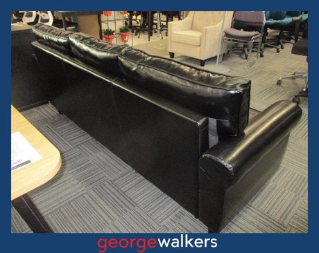 PR6758  High Gloss Black  3 Seater Commercial Couch