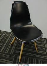 PR5686 - Black Workspace Eames Moulded Plastic Chair - George Walkers Office Furniture Megastore