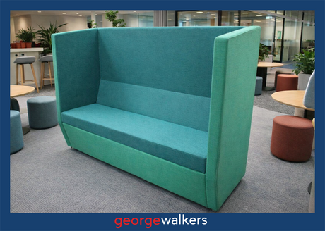 PR6655  Green/Light Green Vidak Huddle Booth Seating - George Walkers Office Furniture Megastore