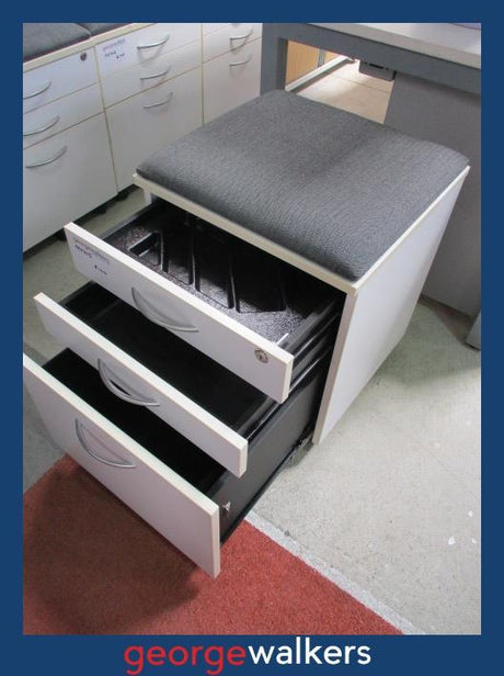 PR5703 - White  Mobile Drawer - George Walkers Office Furniture Megastore