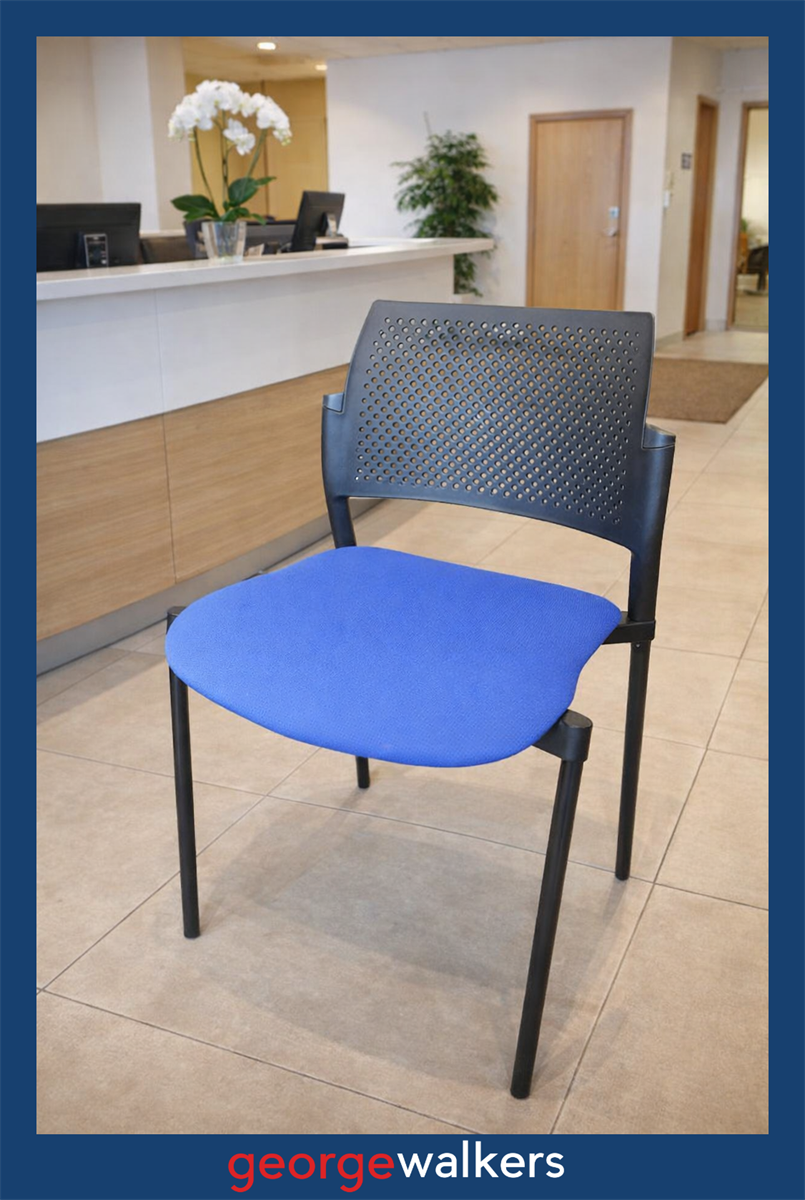 PR5128 - Blue Reception Chair - George Walkers Office Furniture Megastore