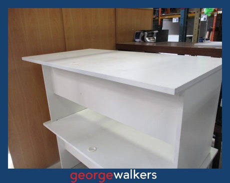 Desk White Melteca - George Walkers Office Furniture Megastore