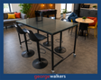 VL30  Black Glass  Leaner Height Meeting Table - George Walkers Office Furniture Megastore