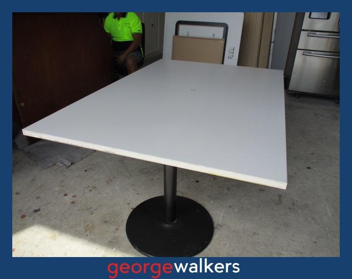 SM13 - White Meeting Table - George Walkers Office Furniture Megastore