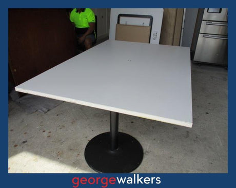 SM13 - White Meeting Table - George Walkers Office Furniture Megastore