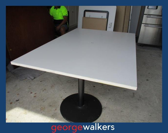 SM13 - White Meeting Table - George Walkers Office Furniture Megastore