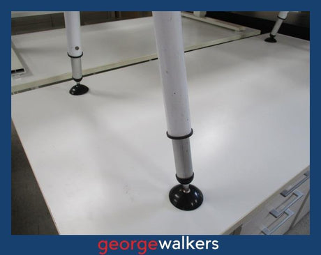 PR6336  White  1.4M Desk SALE PRICE - George Walkers Office Furniture Megastore
