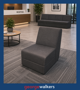 PR5244 - Black Modular Single Seater - George Walkers Office Furniture Megastore