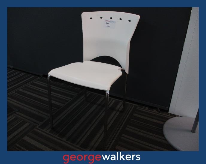 PR5961  White  Plastic Café Chair - George Walkers Office Furniture Megastore