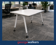 PR6336  White  1.4M Desk - George Walkers Office Furniture Megastore