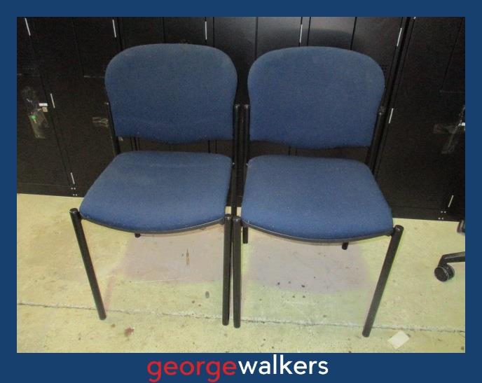 Pair of Stackable Visitor Chairs Blue