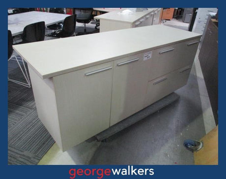 PR6605  Silver Strata Melteca  Custom Credenza Storage