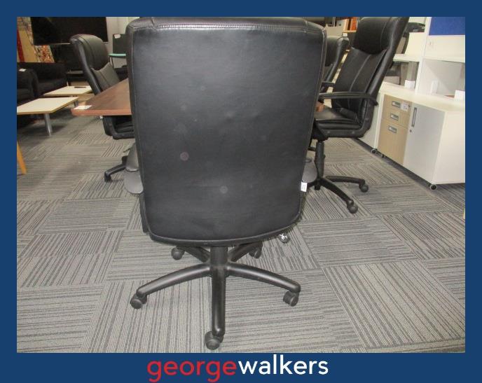 PR6245  Black  Leatherette Executive Chair - George Walkers Office Furniture Megastore