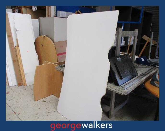 PR6109  White  SPECIAL SALE! Melamine Desk Tops - George Walkers Office Furniture Megastore