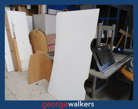 PR6109  White  SPECIAL SALE! Melamine Desk Tops - George Walkers Office Furniture Megastore