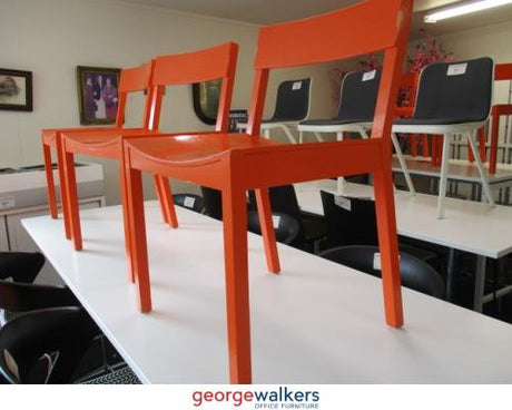 PR5787  Orange Wood  Timber Chair - George Walkers Office Furniture Megastore