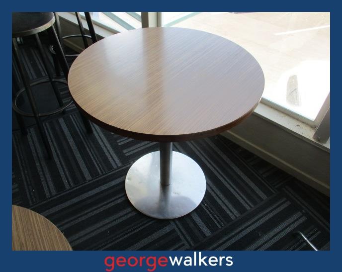 Cafe table - Commercial - Woodgrain - Chrome pedestal - PR7062