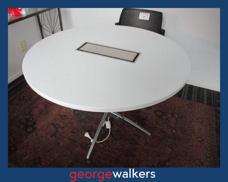 PR6198  White Melteca  Meeting Table - George Walkers Office Furniture Megastore