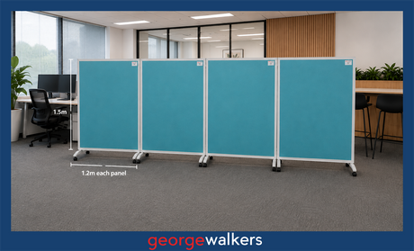 Partitions - Mobile Display - 1500 x 1200mm - Green - N80289 - George Walkers Office Furniture Megastore
