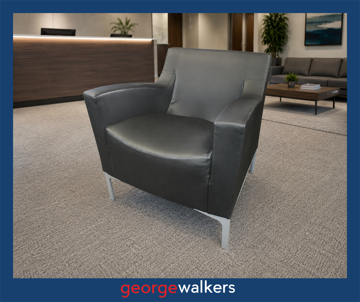 VL60  Grey  Armchair - George Walkers Office Furniture Megastore