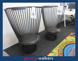 PR6510  Pair of Tom Dixon Black Fan Chairs - George Walkers Office Furniture Megastore