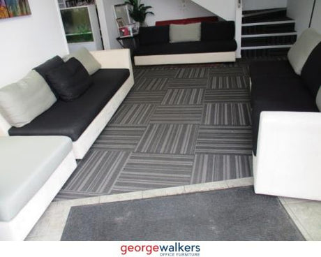 PR5765  Cream/Black/Grey  Modular Soft Seating - George Walkers Office Furniture Megastore