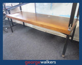 PR6662  Dark Oak  Industrial Style Desk 2.2M - George Walkers Office Furniture Megastore