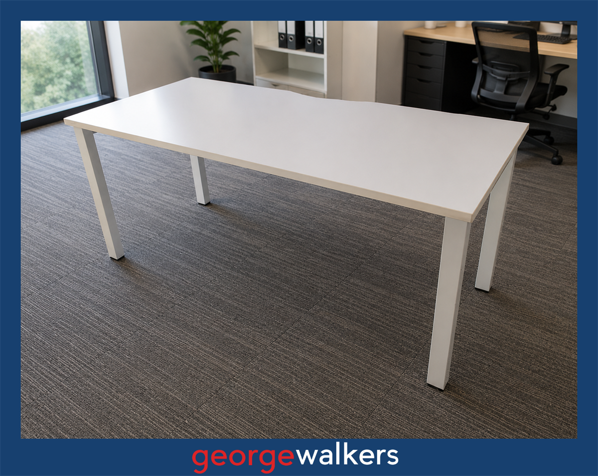 DESK – COMMERCIAL – WHITE – 1600MM – PR6831