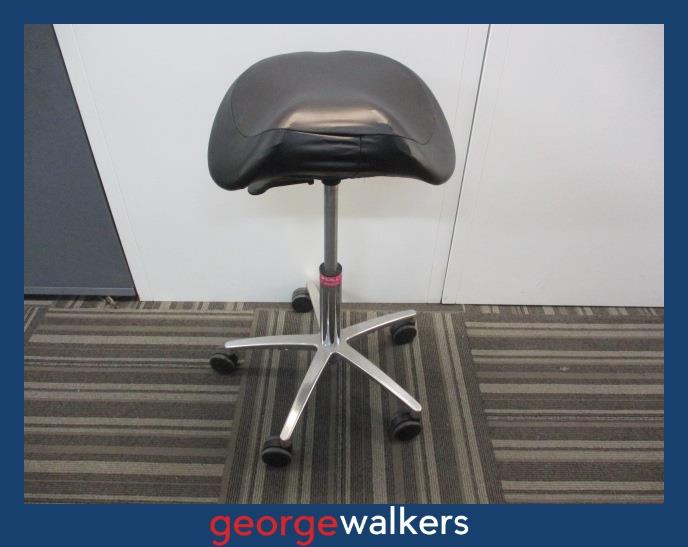 PR5951  Black Salli Saddle Chair - George Walkers Office Furniture Megastore