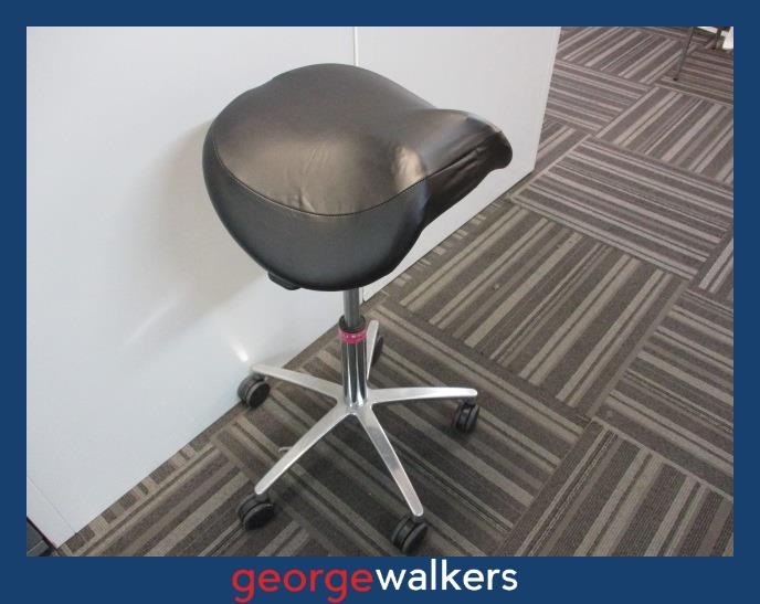 PR5951  Black Salli Saddle Chair - George Walkers Office Furniture Megastore
