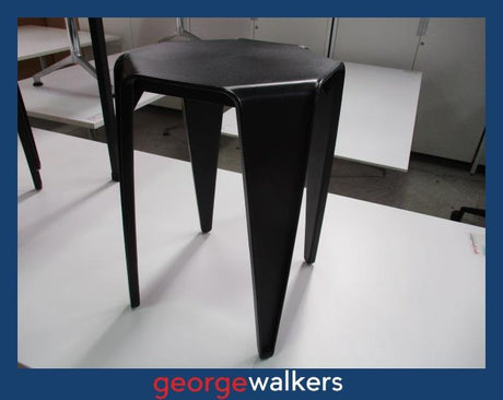 PR5955  Black  Plastic Stool - George Walkers Office Furniture Megastore