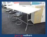 PR5550 - White  Bar Leaner Height Meeting Table - George Walkers Office Furniture Megastore