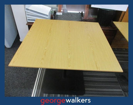 PR6659  Woodgrain  Square Meeting Table 900mm - George Walkers Office Furniture Megastore