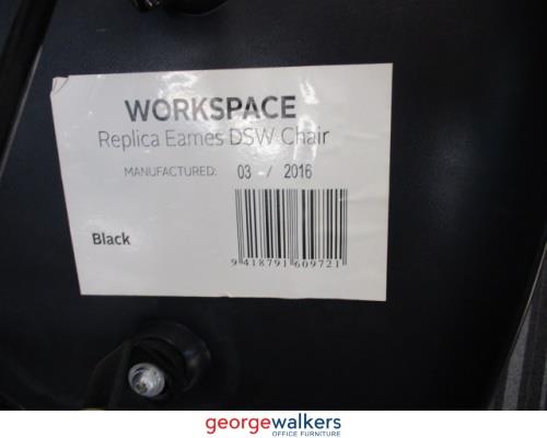 PR5686 - Black Workspace Eames Moulded Plastic Chair - George Walkers Office Furniture Megastore