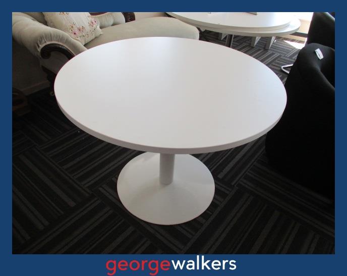 PR5700 - White  Round Table - George Walkers Office Furniture Megastore