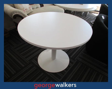 PR5700 - White  Round Table - George Walkers Office Furniture Megastore