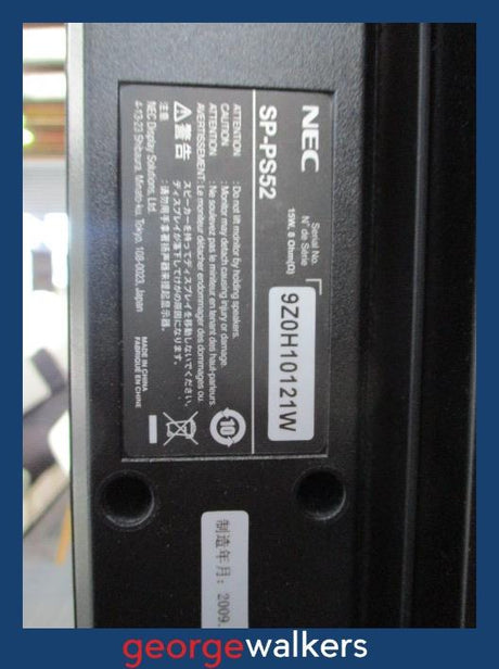 PR5962  Black NEC 55" Commercial Screen on Media Stand - George Walkers Office Furniture Megastore