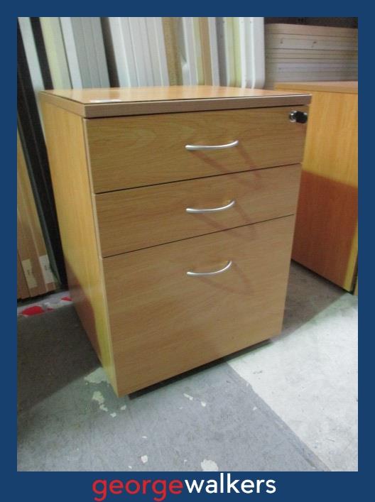 Maple Melteca 3 Drawer Mobile