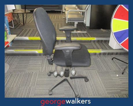 PR6176  Black  Office Chair - George Walkers Office Furniture Megastore