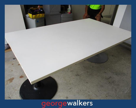 SM7 - White Meeting Table - George Walkers Office Furniture Megastore