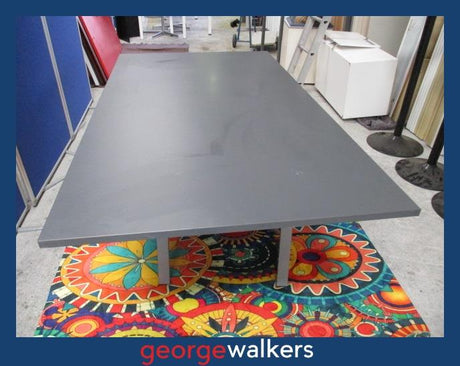 PR6204  Grey Melteca  Trestle Table - George Walkers Office Furniture Megastore