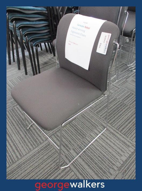 PR5520 - Black Furnware Sebel Reception Chair - George Walkers Office Furniture Megastore