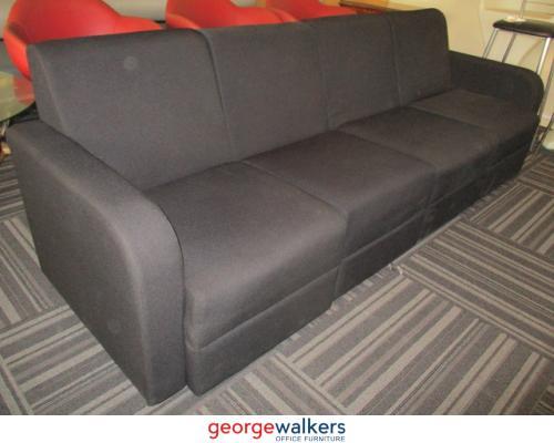PR5244 - Black Modular Single Seater - George Walkers Office Furniture Megastore