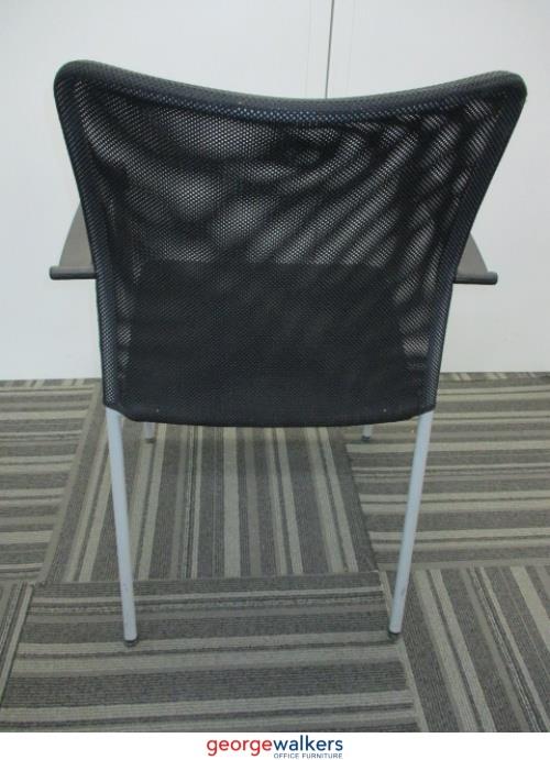 PR5664 - Black Mesh Stackable Meeting Chair - George Walkers Office Furniture Megastore