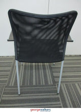 PR5664 - Black Mesh Stackable Meeting Chair - George Walkers Office Furniture Megastore