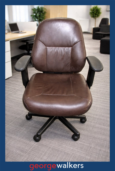 PR5406 - Chocolate Leather Buro Persona Office Chair - George Walkers Office Furniture Megastore